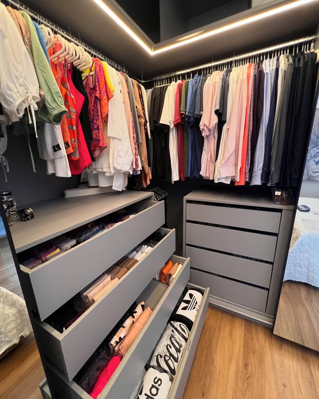 Detalhes de uma Organização #organization #closet #mudança #antesedepois #ficadica #dicas